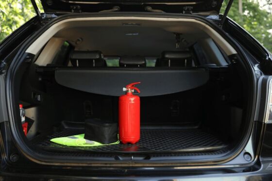 gaśnica w samochodzie