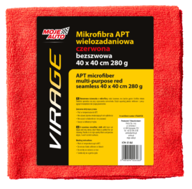 Mikrofibra wielozadaniowa czerwona bezszwowa 40 x 40 cm